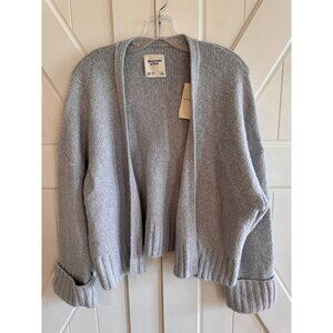 NWT Abercrombie & Fitch Light Blue Non-Closure Cardigan Womens Size Large